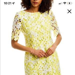 Tahari ASL Women's Short Sleeve Printed Lace Sheath Dress